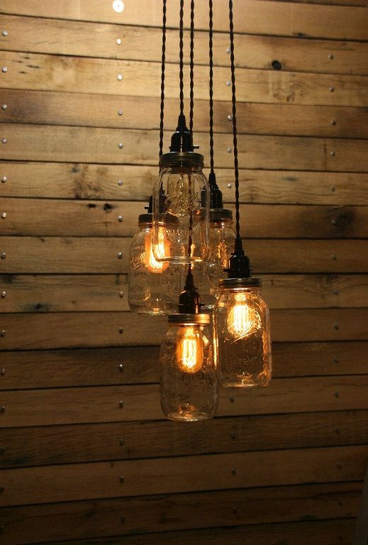 Originální inspirace a nápady na lustry či lampy: Využijte obyčejné zavařovací sklenice!