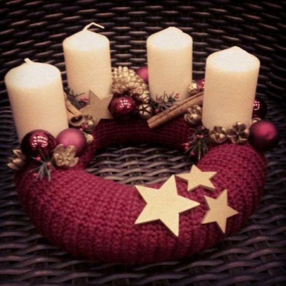Vyrobte si jeden z těchto krásných, pletených věnců – Krásná adventní dekorace! Vyrobte si jeden z těchto krásných, pletených věnců – Krásná adventní dekorace!