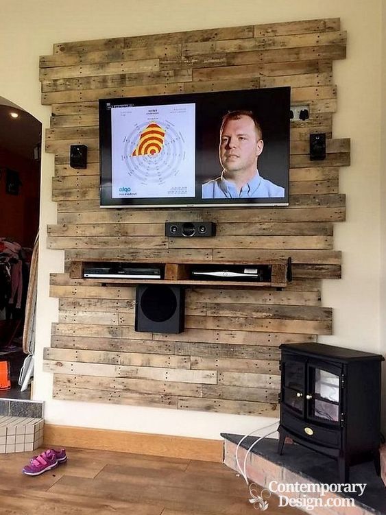 Využijte obyčejné dřevo jako pozadí vaší televize: 20+ skvělých inspirací! Využijte obyčejné dřevo jako pozadí vaší televize: 20+ skvělých inspirací!