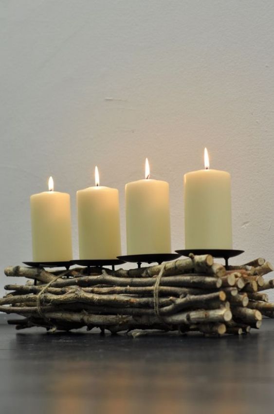 Originální adventní dekorace: Využijte drobné větve a klacíky! Originální adventní dekorace: Využijte drobné větve a klacíky!