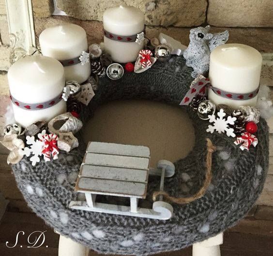 Vyrobte si jeden z těchto krásných, pletených věnců – Krásná adventní dekorace! Vyrobte si jeden z těchto krásných, pletených věnců – Krásná adventní dekorace!