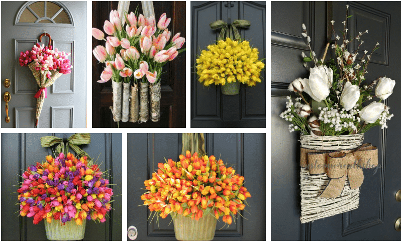 náhled tulipánová nádhera: dekorujte své vchodové dveře s elegancí!