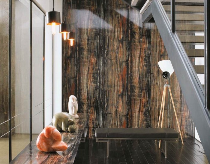 Neobvyklé laminátové povrchové úpravy stěn: 55 návrhů pro soukromý dům