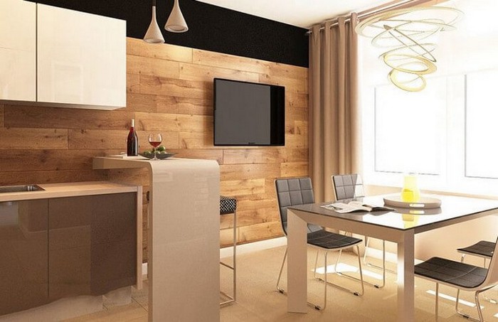 Neobvyklé laminátové povrchové úpravy stěn: 55 návrhů pro soukromý dům