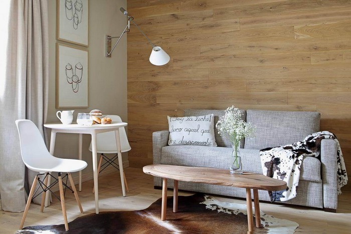 Neobvyklé laminátové povrchové úpravy stěn: 55 návrhů pro soukromý dům