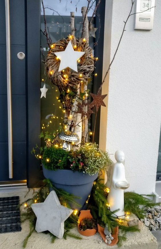 veranda a balkón - zimní dekorace 15 Zimní balkóny a terasy – 20+ inspirací na krásnou výzdobu