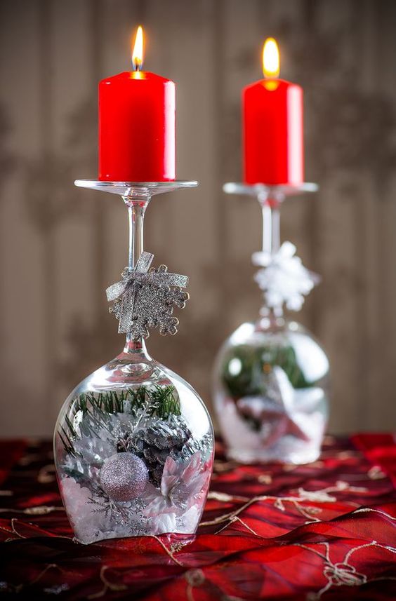 zimní svíčka 24 Nečekejte až na adventní svíčku: Vytvořte si krásný zimní svícen