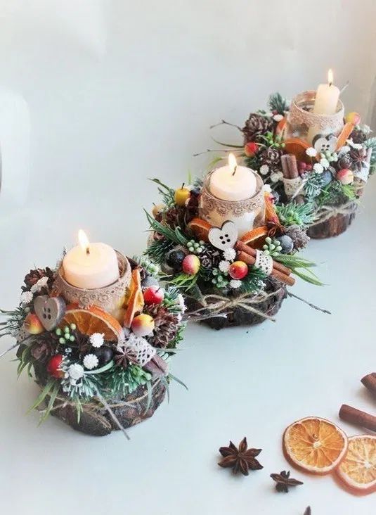 zimní svíčka 30 Nečekejte až na adventní svíčku: Vytvořte si krásný zimní svícen