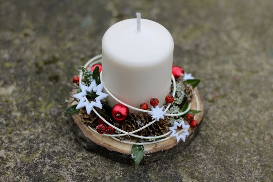 zimní svíčka 7 Nečekejte až na adventní svíčku: Vytvořte si krásný zimní svícen